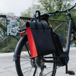 Sac à Main Porte-bagages Vélo En Cuir - Annso -Vêtements Soldes Magasin sac a main porte bagages velo en cuir annso 9